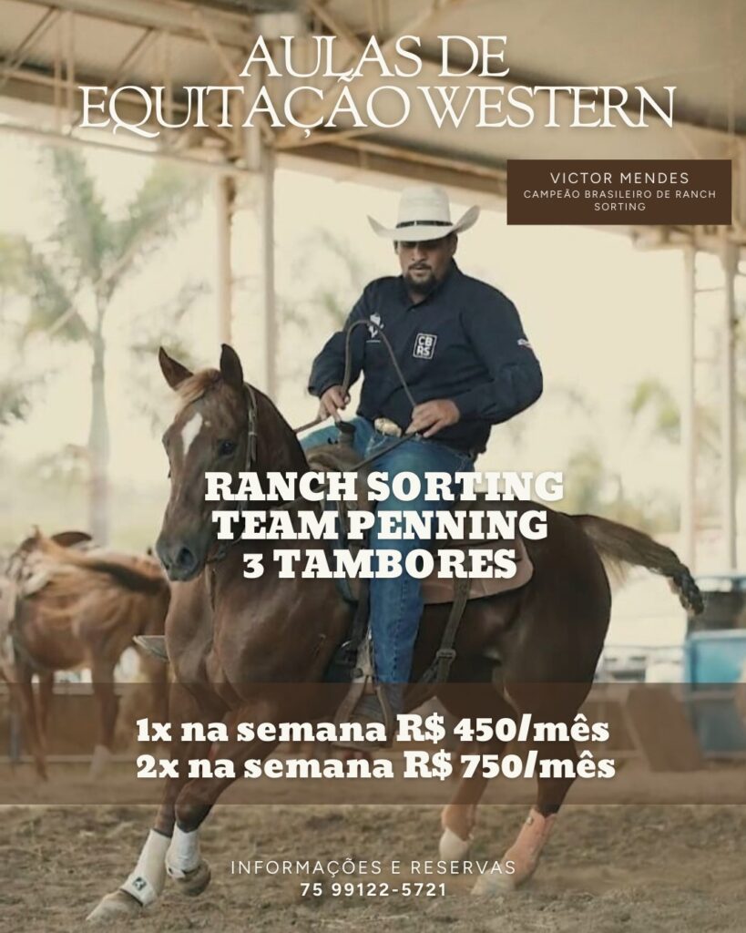 Clube do Cavalo Ranch abre novas turmas de aulas de equitação em Feira de Santana com o campeão brasileiro Victor Mendes